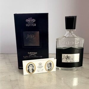 Creed Aventus Fragrance with Black and Silver Accents
